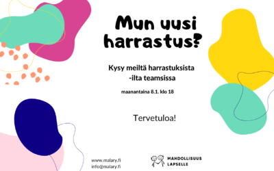 Löydä lapselle tai nuorelle yksilöllisesti sopiva harrastus?